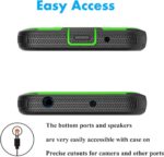 Njjex Rugged Case For Samsung Galaxy A01, For Galaxy A01 Case With Tempered Glass Screen Protector [2 Pack], [Nbeck] Shockproof Heavy Duty Locking Swivel Holster Belt Clip Kickstand Hard Cover [Green] - Image 6