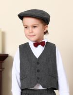 A&J DESIGN Baby Boy Driver Cap, Toddler 2pcs Newsboy Cap & Bow Tie （3 Months - 8 Years） - Image 3