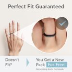 ThunderFit Womens Silicone Wedding Bands, Swivel Design, Thin and Stackable Rubber Engagement Rings 2.6mm Wide 2.1mm Thick - 1/4/8 Variety Multipack - Image 3
