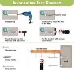 Furniture Anchors, Anti Tip Wall Anchors for Baby Proofing, Cabinet Safety Locks, Prevent Falling Furniture (4 Items) - Image 4