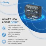 Shelly 2PM Gen4 | Wi-Fi, Zigbee & Matter 2-Channel Smart Relay Switch with Power Metering | Home Automation | Alexa, SmartThings, Google Home, HomeKit Compatible | Roller Shutters Control (4 Pack) - Image 3