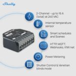 Shelly 2PM Gen4 | Wi-Fi, Zigbee & Matter 2-Channel Smart Relay Switch with Power Metering | Home Automation | Alexa, SmartThings, Google Home, HomeKit Compatible | Roller Shutters Control (4 Pack) - Image 6
