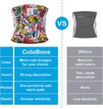 CuteBone Dog Diapers Male Washable Belly Band for Male Dogs Wraps Black 3pcs a Pack DM55S - Image 4