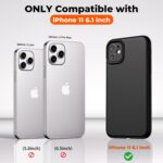 SUPFINE Designed for iPhone 11 Case,Premium Liquid Silicone with [Soft Anti-Scratch Microfiber Lining][Upgraded Camera Protection] Slim Shockproof Protective Phone Case for Men Women Girls,Black - Image 3