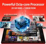 Android 15 Tablet with Keyboard Mouse, 20GB RAM + 128GB ROM (Expand to 1TB), 10.1 Inch Octa-Core Tablets with WiFi 6, Dual Camera, 1280x800 IPS Display, 6000mAh Battery, Widevine L1 - Red - Image 4