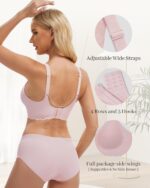 Vinfact Womens Jelly Bras No Underwire Push Up Wireless Seamless Supportive Full Coverage Bralette Scalloped T-Shirt Bra - Image 4