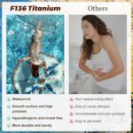 REVOLIA 14G F136 Titanium Opal Belly Button Rings for Women Hypoallergenic Belly Rings Internally Threaded Barbell Navel Rings Body Piercing Jewelry 6-16MM - Image 5