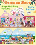 Benresive Reusable Sticker Book for Toddlers 2-4 Years, 3 Sets Travel Stickers for Kids, Waterproof Sticker Books for Toddlers 1-3, Crafts Activities for Todddlers 1-3 2-4 3-5 - Image 3