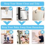 Fursafe&Q Cabinet Locks Baby Proofing, Child Safety Strap Locks Adhesive Black - Child Proof Fridge Lock Drawer Door Toilet Latches No Drill Multi-Purpose for Furniture Kitchen Lock - Image 5