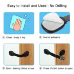 Fursafe&Q Cabinet Locks Baby Proofing, Child Safety Strap Locks Adhesive Black - Child Proof Fridge Lock Drawer Door Toilet Latches No Drill Multi-Purpose for Furniture Kitchen Lock - Image 6