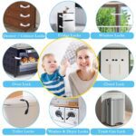 Fursafe&Q Cabinet Locks Baby Proofing, Child Safety Strap Locks Adhesive Black - Child Proof Fridge Lock Drawer Door Toilet Latches No Drill Multi-Purpose for Furniture Kitchen Lock - Image 7