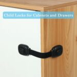 Fursafe&Q Cabinet Locks Baby Proofing, Child Safety Strap Locks Adhesive Black - Child Proof Fridge Lock Drawer Door Toilet Latches No Drill Multi-Purpose for Furniture Kitchen Lock - Image 8