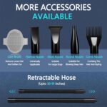 High Velocity Dog Hair Dryer 5.2HP/ 3800W Professional Dogs Blower Grooming Dryer, Adjustable Temperature and Speed Pet Dryers with 4 Nozzles and a Comb, Black - Image 6