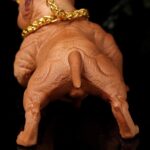 American Bully Dog Car Dashboard Ornament, Resin Pitbull Figurine with Gold Chain, Bulldog Statue for Car Interior Home Office Desk Truck Decoration, Auto Accessories and Gifts (White) - Image 8