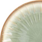 Gibson Elite Mayfair Bay 16-Piece Embossed Double Bowl Dinnerware Set, Service for 4 – Green Stoneware Plates and Bowls - Image 5