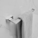 BESy 4 Piece Bathroom Accessories Set (Towel Bar, Hand Towel Holder Towel Rack, Toilet Paper Holder, Towel Hook), Wall Mounted Bath Hardware Accessory Fixtures Set, Stainless Steel/Brushed Nickel - Image 4