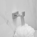 BESy 4 Piece Bathroom Accessories Set (Towel Bar, Hand Towel Holder Towel Rack, Toilet Paper Holder, Towel Hook), Wall Mounted Bath Hardware Accessory Fixtures Set, Stainless Steel/Brushed Nickel - Image 6