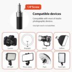 Upgraded Photography Light Stands Tripod: LEORFI 75"/6 Feet/190CM Spring Loaded Light Stand, Heavy Duty Light Stand for Studio, Portable Foldable Tripod Stand, Live Streaming, Ring Light, Monolight - Image 3