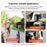 Upgraded Photography Light Stands Tripod: LEORFI 75"/6 Feet/190CM Spring Loaded Light Stand, Heavy Duty Light Stand for Studio, Portable Foldable Tripod Stand, Live Streaming, Ring Light, Monolight - Image 4