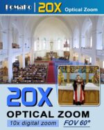 FoMaKo NDI PTZ Camera, AI Auto-Tracking Gen 3, 20x Optical Zoom LAN USB3.0 HDMI PTZ Camera for Church Services Worship Education (NDI 6 & NDI HX3 Certified) FMK20UH NDI - Image 5