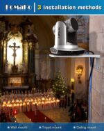 FoMaKo NDI PTZ Camera, AI Auto-Tracking Gen 3, 20x Optical Zoom LAN USB3.0 HDMI PTZ Camera for Church Services Worship Education (NDI 6 & NDI HX3 Certified) FMK20UH NDI - Image 8