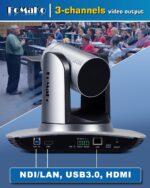 FoMaKo NDI PTZ Camera, AI Auto-Tracking Gen 3, 20x Optical Zoom LAN USB3.0 HDMI PTZ Camera for Church Services Worship Education (NDI 6 & NDI HX3 Certified) FMK20UH NDI - Image 10