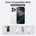 MAXCURY 360° Ring Stand Magnetic for iPhone 16 Pro Max Case, [Anti-Fingerprint] [Military Drop Protection] [Compatible with MagSafe] Soft Edge Translucent Slim Back 16 ProMax Phone Case (Purple) - Image 8