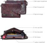 Oak Leathers Leather Messenger Bag for Men and Women - Laptop Briefcase Bag For College, Office, Adjustable Shoulder Strap - Image 3