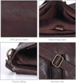 Oak Leathers Leather Messenger Bag for Men and Women - Laptop Briefcase Bag For College, Office, Adjustable Shoulder Strap - Image 4