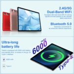 2025 Android 15 Tablet 10 Inch Tablets with Keyboard, 30GB+64GB+1TB Expand, Octa-Core Tablets with 6000mAh Battery, HD IPS Display, 5G WiFi, Split Screen, Widevine L1 - Sliver - Image 5