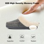 LongBay Womens Felt Sherpa Warm Slippers Bedroom Cozy Memory Foam Moccasin House Shoes with Fuzzy Plush Lining for Winter Indoor Outdoor - Image 5