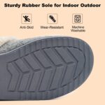 LongBay Womens Felt Sherpa Warm Slippers Bedroom Cozy Memory Foam Moccasin House Shoes with Fuzzy Plush Lining for Winter Indoor Outdoor - Image 6