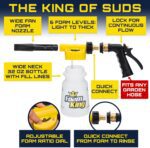 Foam King Car Wash Foam Gun, Foam Cannon for Hose Garden - The King of Suds - Ultimate Scratch Free Cleaning Car Soap Sprayer - Snow Foaming Blaster Fits all Garden Hose - Image 3