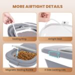 23-25 Lbs Airtight Dog Food Storage Container,Collapsible Pet food storage Container,All-in-One Cat Food Container Set with Scoops,Can Covers & Can Opener Spoons,Small Bin and Waste Bags - Image 4
