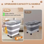 23-25 Lbs Airtight Dog Food Storage Container,Collapsible Pet food storage Container,All-in-One Cat Food Container Set with Scoops,Can Covers & Can Opener Spoons,Small Bin and Waste Bags - Image 5