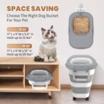 23-25 Lbs Airtight Dog Food Storage Container,Collapsible Pet food storage Container,All-in-One Cat Food Container Set with Scoops,Can Covers & Can Opener Spoons,Small Bin and Waste Bags - Image 6