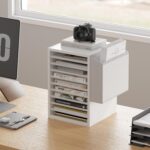 Office Mail Sorter, Wooden Paper Organizer with Storage Bag, 10 Tier Adjustable Classroom Mailbox, Removable Classroom Organization, Teacher Desk Organization for Office, Study, White - Image 3