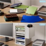 Office Mail Sorter, Wooden Paper Organizer with Storage Bag, 10 Tier Adjustable Classroom Mailbox, Removable Classroom Organization, Teacher Desk Organization for Office, Study, White - Image 10