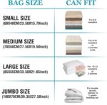 Vacuum Storage Bags, 10 Jumbo Space Saver Bags with Pump, Space Bags, Vacuum Sealer Bags for Clothes, Comforters, Blankets, Bedding - Image 5