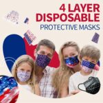 Disposable Face Mask for Adults - 4 Ply Protection, Individually Wrapped 50 Pack, 10 Colors, Breathable Comfortable & Safe - Image 3