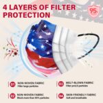 Disposable Face Mask for Adults - 4 Ply Protection, Individually Wrapped 50 Pack, 10 Colors, Breathable Comfortable & Safe - Image 4