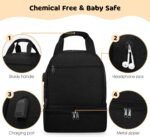 Pump Bag for Spectra S1 S2, Wearable Breast Pump Bags with Ice Pack, Pumping Bag with Waterproof Mat for Pump Accessories, Insulated Bottle Bags for Work Travel and Family, Black - Image 7
