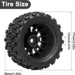 RC Tires and Wheels Pre-glued Compatible with Arrma Typhon Grom Granite 1/18 1/14 RC Car Tires Wheels Upgrade (4PCS) - Image 5