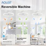 Ceiling Fans with Lights and Remote, 19.7" Low Profile Ceiling Fan with Light, 3000-6500K Dimmable, 6 Speeds and Stepless Color Temperature Change for Bedroom, Living Room and Kids Room(White) - Image 3