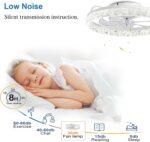 Ceiling Fans with Lights and Remote, 19.7" Low Profile Ceiling Fan with Light, 3000-6500K Dimmable, 6 Speeds and Stepless Color Temperature Change for Bedroom, Living Room and Kids Room(White) - Image 4