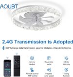 Ceiling Fans with Lights and Remote, 19.7" Low Profile Ceiling Fan with Light, 3000-6500K Dimmable, 6 Speeds and Stepless Color Temperature Change for Bedroom, Living Room and Kids Room(White) - Image 5