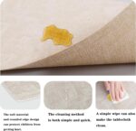 Placemats Set of 2 - Faux Leather Heat Waterproof Oil-Proof Wipeable PU Place Mats, Resistant Reversible Table Mats for Kitchen, Dining, Outdoor 17" x 12" (Beige, Set of 2) - Image 6