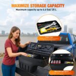 Nilight Truck Bed Tool Box Driver Side & Passenger Side Truck Tool Box Fit for Toyota Tundra 2007-2021 ABS Swing Case Truck Bed Storage Box with Lockable Lid Waterproof Wheel Well Toolbox Black - Image 3