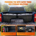 Nilight Truck Bed Tool Box Driver Side & Passenger Side Truck Tool Box Fit for Toyota Tundra 2007-2021 ABS Swing Case Truck Bed Storage Box with Lockable Lid Waterproof Wheel Well Toolbox Black - Image 6