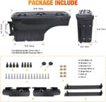 Nilight Truck Bed Tool Box Driver Side & Passenger Side Truck Tool Box Fit for Toyota Tundra 2007-2021 ABS Swing Case Truck Bed Storage Box with Lockable Lid Waterproof Wheel Well Toolbox Black - Image 9